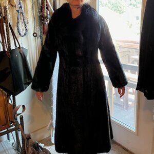 vintage full length mink coat - size 8?